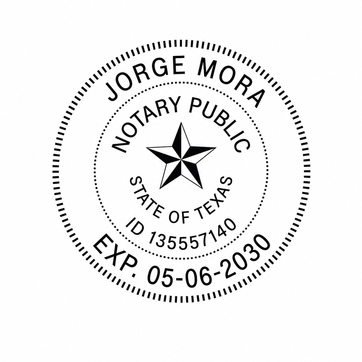 Texas Notary Public seal