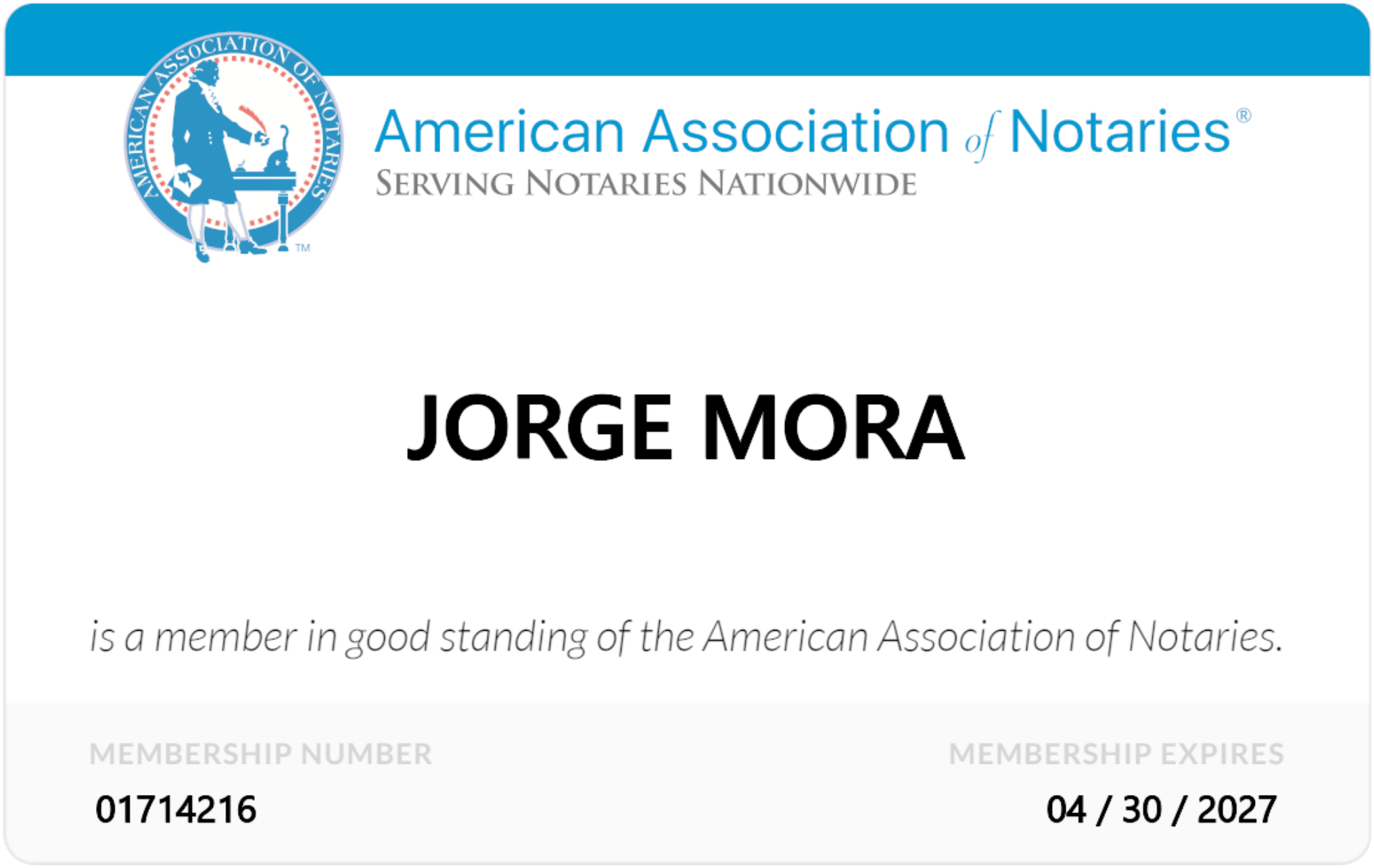 American Association of Notaries member